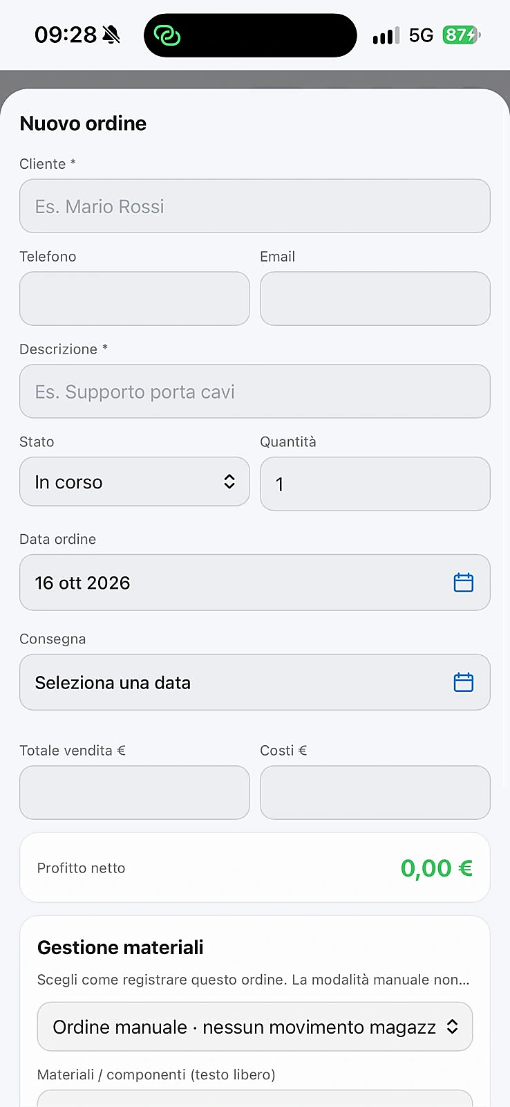 SEVIX: Ordini anche senza magazzino